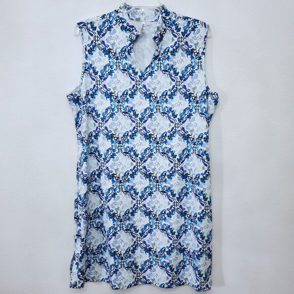 Lulu-B Women's Sleeveless Floral Paisley UPF50+ Travel Swing Tennis Dress XLarge - Picture 7 of 15